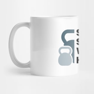 Gym motivational quote typography design Mug